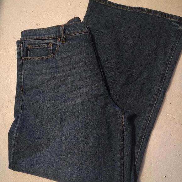 SCOOP Denim - WOMEN'S SCOOP WIDE-LEGGED DARK WASH JEANS - SIZE 12